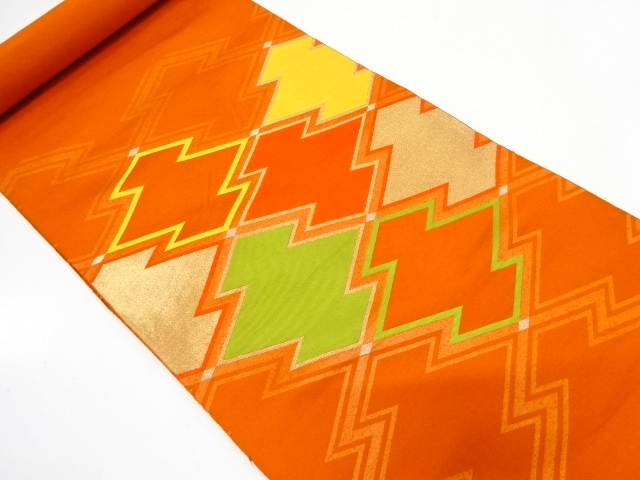 JAPANESE KIMONO / ANTIQUE BOLT FOR NAGOYA OBI / SILK / MATSUKAWABISHI